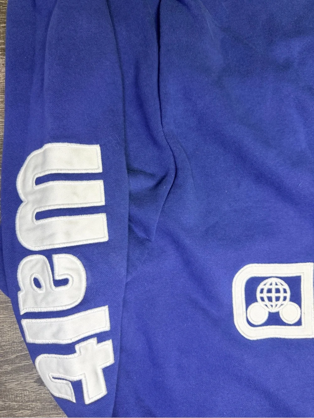 Disney Parks Walt Disney World 1971 Spellout Zip Hoodie Blue Adult Medium